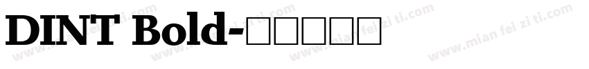 DINT Bold字体转换